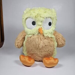 Rare Lambs And & Ivy Owl Plush Stuffed Animal Toy Green Orange Brown 11" 2013